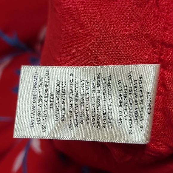 ANTHROPOLOGIE AKEMI + KIN "Lila" Embroidered Linen Blend Floral Dress Size XS - Picture 14 of 16